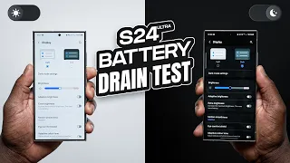 Dark Mode vs Light Mode Samsung Galaxy S24 Ultra EXTREME Battery Drain Test - 4G/5G Mobile Data