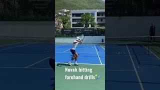 Novak Djokovic hitting forehand drills | Tennis Practice