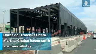 Avanzan trabajos de la obra Trolebús Santa Martha-Chalco que busca comunicar CDMX con EdoMex