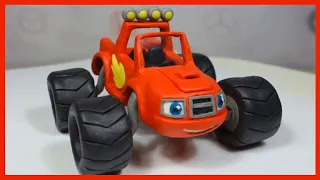 Blaze car in plasticine. Blaze and the Monster Maschines in clay 👉 Happy baby.