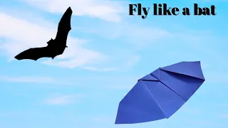 How to Make a Paper Plane that fly like a bat | Bat Paper Plane | Best Origami Flying Bat #shorts