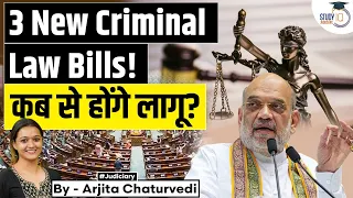 3 New Criminal Law Bills | When Will They Be Enforced? | Latest Legal Updates