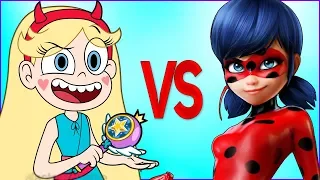 ЛЕДИ БАГ VS ЗВЁЗДНАЯ ПРИНЦЕССА И СИЛЫ ЗЛА | СУПЕР РЭП БИТВА | Miraculous Ladybug VS Star The Forces