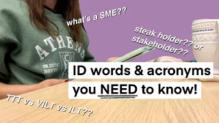 6 words + acronyms I WISH I knew before applying to ID jobs!