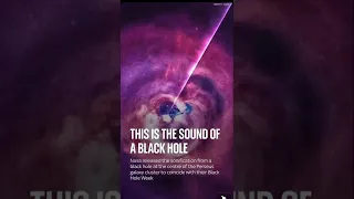 THIS IS WHAT A BLACKHOLE SOUNDS LIKE (nasa discover what a black hole sounds like)