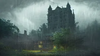 Living in a Medieval Castle Dark Academia Ambience with Rain Sounds