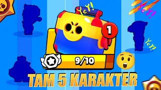 YUH! TAM 5 KARAKTER ÇIKTI 😲 Brawl Stars Karakter Çıkartma