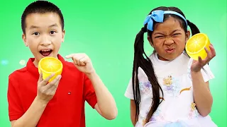 Emma and Andrew Opens a Lemonade Stand | Healthy Food for Kids