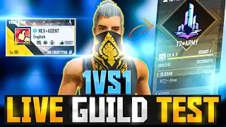 FREE FIRE LIVE GUILD TESTING🥳HARDEST GUILD TEST 1v1🤬👿100% FAIR TESTING#guildtestlive#nonstopff