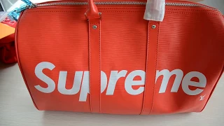 MY LOUIS VUITTON x SUPREME HANDBAG /HOODIES PICKUPS!!!!!!!!!!!!!