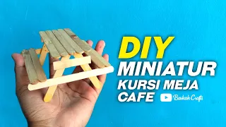 Miniature of Ice Cream Sticks | Making Miniature Cafe Chair Tables | Creative idea from ice sticks