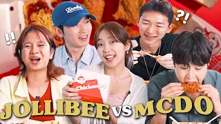 Koreans’ First Time Trying Jollibee & McDonald's in the Philippines! (ft. Jolly Spaghetti)