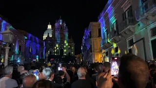 Ragusa 26 Maggio 2024 Festività S. Giorgio e Suggestivo Video Mapping 3D nella Facciata del Duomo 4K