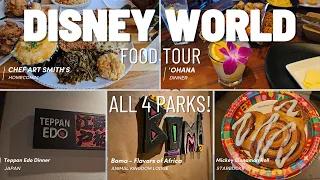 Everything we ate at Disney World including all 4 parks! Disney World Orlando, Florida Food Tour!