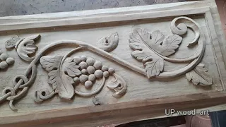 |grapes and leaf woodcarving|wood working|how to becomeawoodcarver| wood art|wood work|UP wood art|