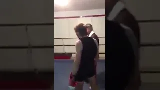 Old Man Beatind Up Young Man In The Boxing Ring!!!