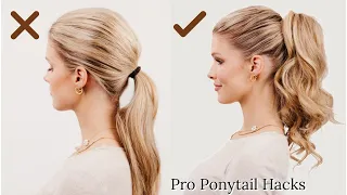 Ponytail Tutorial For Beginners!  The Best Volume Hacks from a Pro Hairstylist!