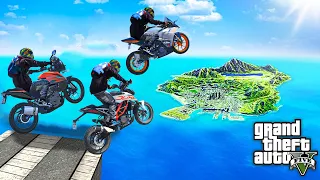 GTA 5 : Jumping KTM BIKES Across the MAP !! MALAYALAM !!​