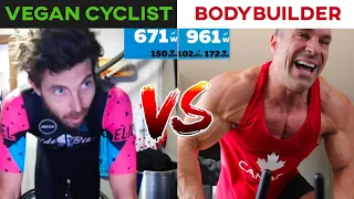 Pro BodyBuilder VS Vegan Cyclist on Indoor Bikes (FULL RACE)