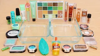 Mint Tea - Coloring Satisfying Slime ASMR with Eyeshadow and Makeup