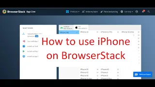 Browserstack | Browserstack tutorial for beginners | Browserstack demo | Browserstack iphone testing