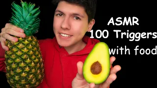 🥑АСМР 100 триггеров с едой🍍ASMR 100 triggers with Eating [Mukbang] 🌙 [АСМР еда, Итинг, Мукбанг]