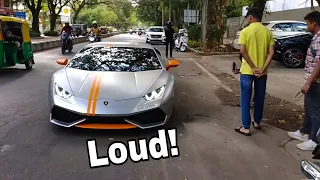 Lamborghini Epic ACCELERATION in INDIA | Public REACTIONS | Loud EXHAUST