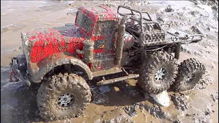 CHOCOLATE MILK MUD for my 6X6 "BiG RED" OIL FiELD TRUCK - MUCKY FLUiDS of the EARTH | RC ADVENTURES