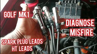 VW GOLF MK1:HT Leads /Plug Leads & Misfiring.How to Solve #golfmk1 #vwgolf #vwfox #golfmk2 #vwcaddy