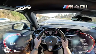 BMW Z4 M40i 340HP SOUND and  Top Speed Drive