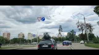 Driving from Irpin across Kyiv &  Dniper To Troieshchyna Pt3