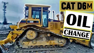 CAT D6M ENGINE OIL CHANGE | CATERPILLAR CRAWLER DOZER