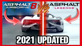 WHICH IS THE BEST?!? Asphalt 8 VS Asphalt 9 2021 Full Comparison | Does graphics matter?