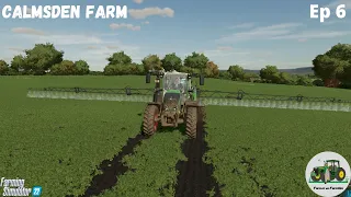 NO GPS, BUT TRAMLINES GUIDE ME AROUND  | Calmsdem Farm | Farming simulator 22 - Episode 4