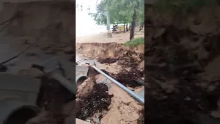 Storm Damage report along Jomtien Beach at Pattaya Thailand