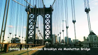 NYC - Driving into Downtown Brooklyn via Manhattan Bridge | December 2020 [4K]