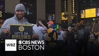 Fans celebrate as Bruins beat Maple leafs at TD Garden