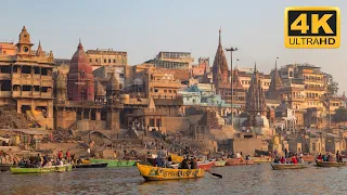 Varanasi City in Uttar Pradesh, India - 4K Ultra HD | Banaras, Uttar Pradesh | Varanasi Ganga Aarti