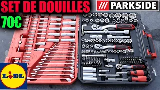 LIDL set de douilles PARKSIDE chrome-vanadium, acier chrome molybdène et acier S2 (216 pièces)