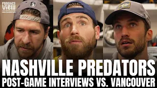 Ryan McDonagh, Roman Josi & Ryan O’Reilly React to Vancouver Canucks Series Win vs. Nashville