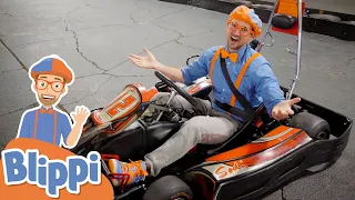 Blippi Drives A Go Kart! | Learn About Engines & Numbers For Kids | Educational Videos for Toddlers