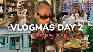 VLOGMAS DAY 2: christmas shopping in nyc, lunch date & holiday event