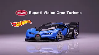Hotwheels Bugatti Chiron transforms into Bugatti Vision Gran Turismo