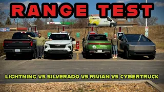 Electric Pickup Truck Range Test! We Ran All Of Them To Dead