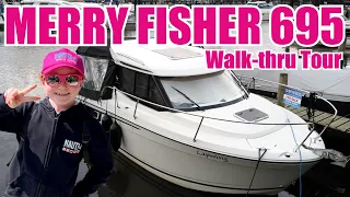 Jeanneau Merry Fisher 695 Walk-thru Tour at Lake Windermere, Cumbria