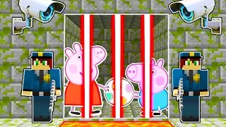 PEPPA PIG REAL ESCAPE OF THE MINECRAFT SAFER PRISON! 😱 (WORLD RECORD) PEPPA JORGE MAMA DAD