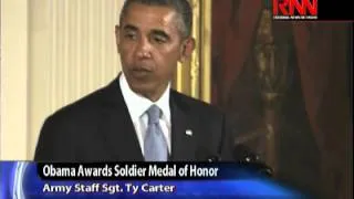 Obama Awards Soldier Medal of Honor — Army Staff Sgt. Ty Carter