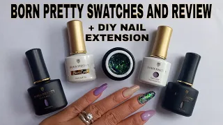 Unboxing Born Pretty Glitter Sequins Gel and Gel Polish At Home |DIY Nail Extension with Sequins Gel