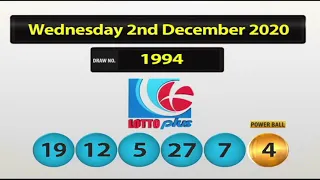 NLCB Lotto Plus   Wednesday 2nd December 2020