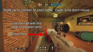 Villa Pool Table to 90 Window C4 Throw Lineup - Rainbow Six Siege